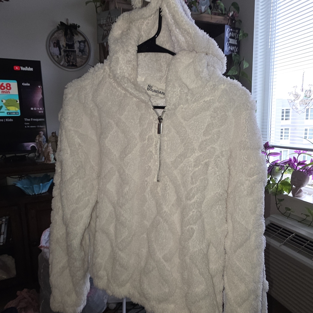 No Boundaries Cream Teddy Jacket